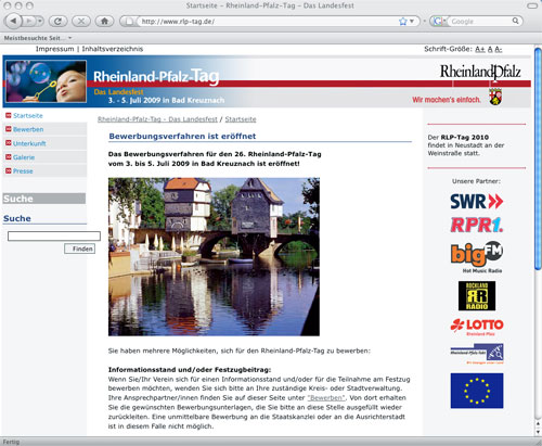 Rheinland-Pfalz-Tag Internet - 2008 Rheinland-Pfalz-Tag Internet - 2008